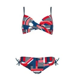 Bikini Sans Armatures Marin Rouge 26
