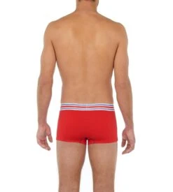 Hom Boxer Court Tie Break Rouge -Sousvêtement Magasin boxer court tie break rouge 2