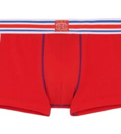 Hom Boxer Court Tie Break Rouge -Sousvêtement Magasin boxer court tie break rouge 4