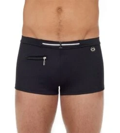 Hom Boxer De Bain Avec Ceinture Harold Noir Texturé 8 Hom Boxer De Bain Avec Ceinture Harold Noir Texturé -Sousvêtement Magasin boxer de bain harold 0004 black 2