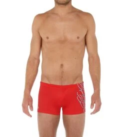 Hom Boxer De Bain Winner ROUGE 00PA -Sousvêtement Magasin boxer de bain winner rouge 00pa 2