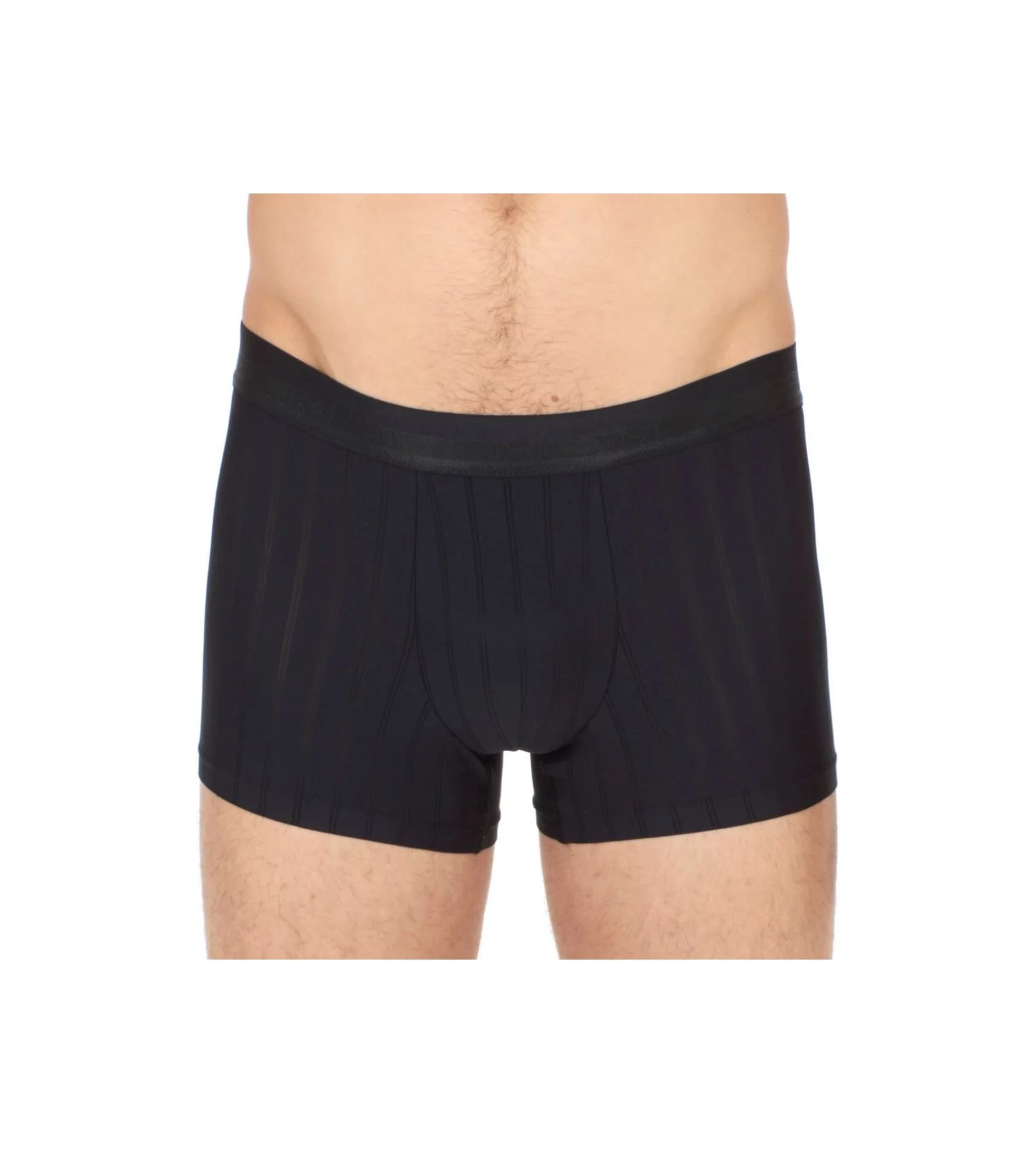 Hom Boxer Doux à Rayures Fines Chic NOIR 1 Hom Boxer Doux à Rayures Fines Chic NOIR