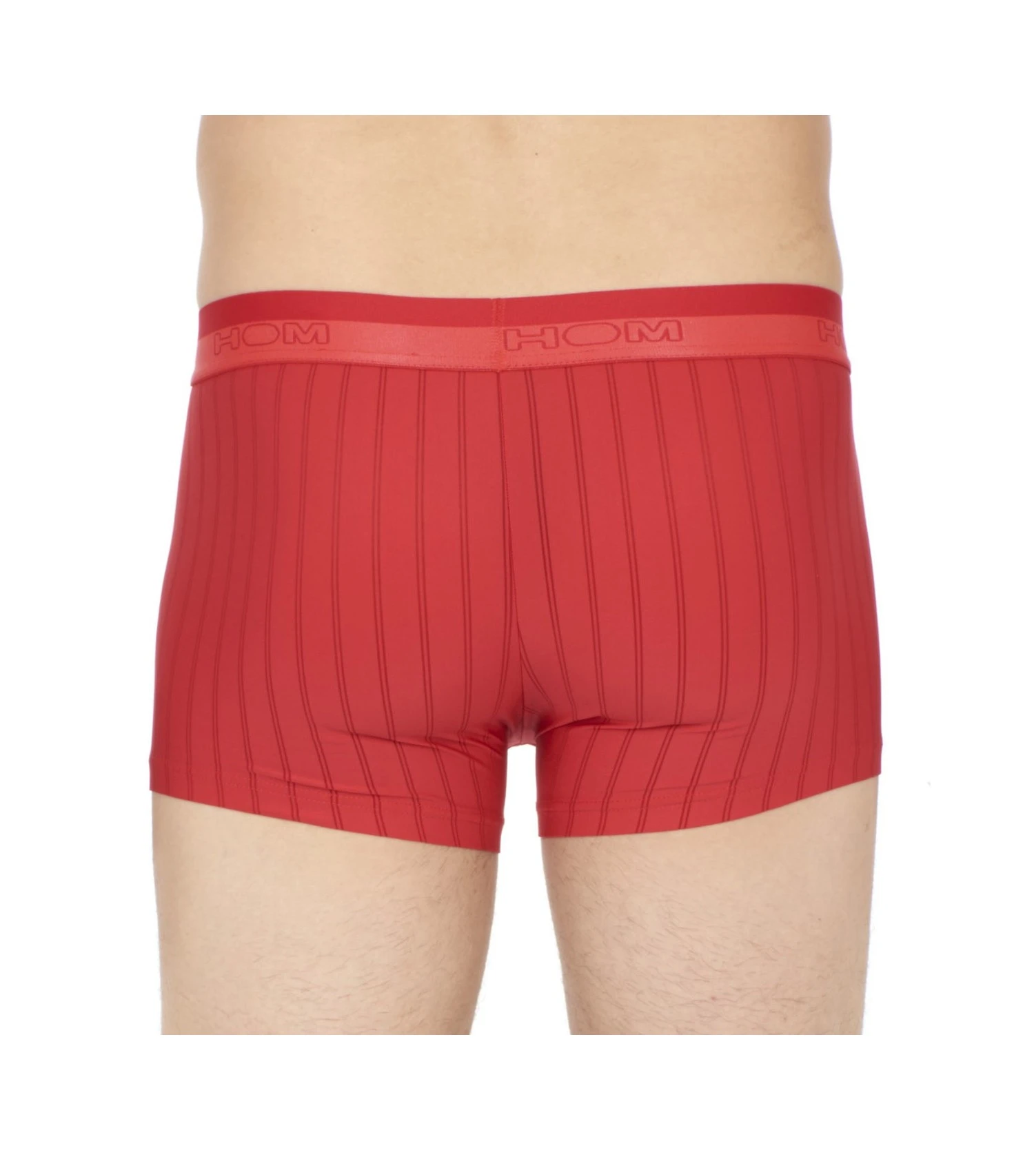 Hom Boxer Doux à Rayures Fines Chic ROUGE 2 Hom Boxer Doux à Rayures Fines Chic ROUGE – Image 2