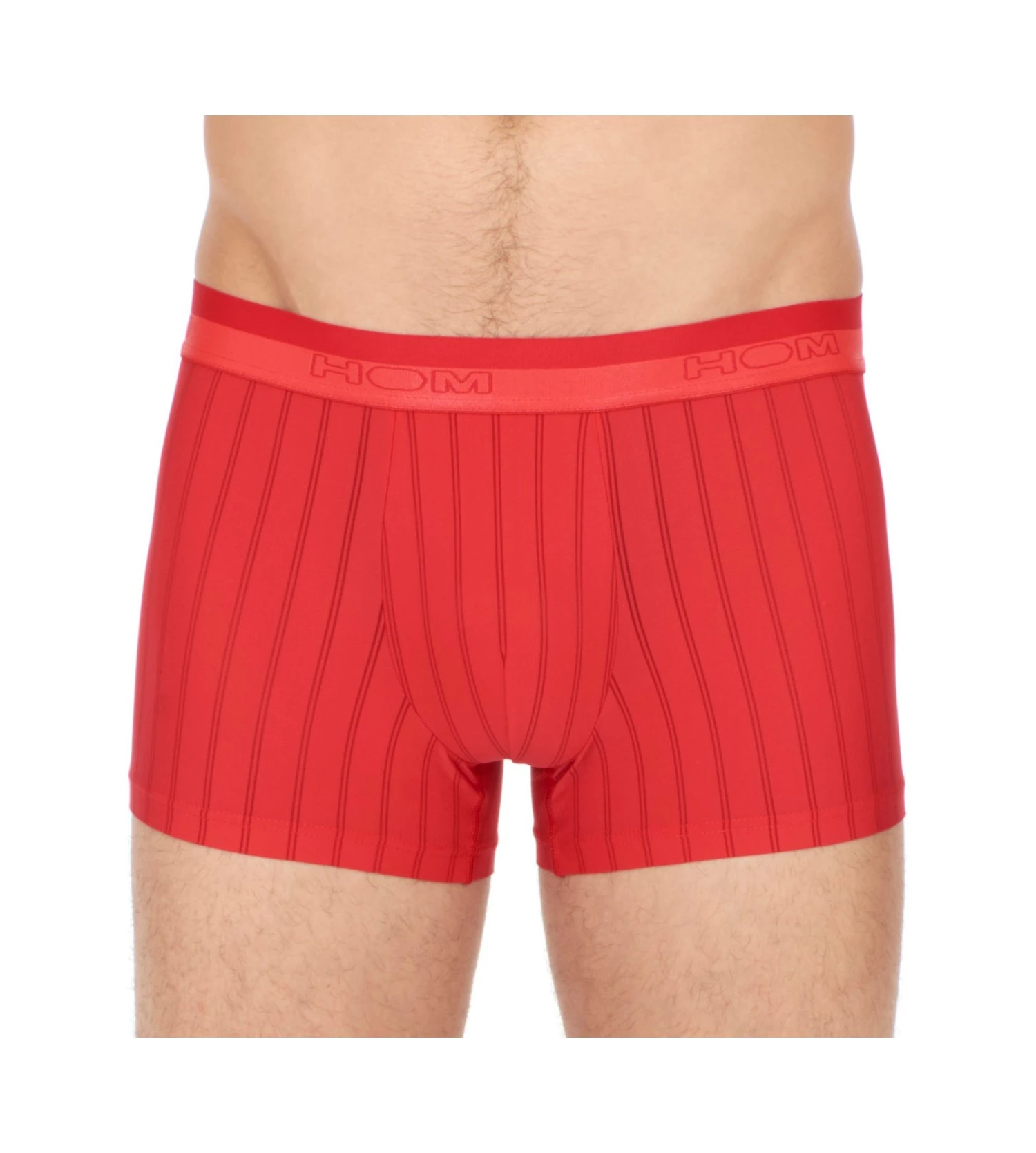 Hom Boxer Doux à Rayures Fines Chic ROUGE 1 Hom Boxer Doux à Rayures Fines Chic ROUGE