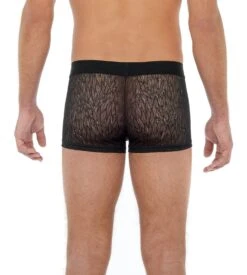 Hom Boxer En Tulle Graphique Rudy Black -Sousvêtement Magasin boxer en tulle graphique rudy j004 black 2