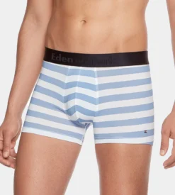 Eden Park Boxer Homme à Larges Rayures Lustre/ Blc
