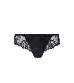 Simone Perele Culotte En Satin & Tulle Brodé Wish NOIR