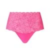 Chantelle Culotte Taille Haute Dentelle Rose Pitaya