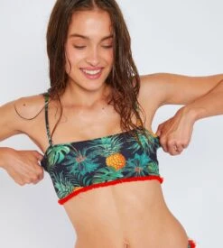 Banana Moon Haut Bandeau Tubo Greenery Day Noir KAE01 -Sousvêtement Magasin haut bandeau tubo greenery day noir kae01 2