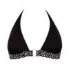 Haut De Bikini Triangle Mousse Pois Noir