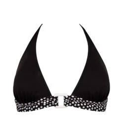 Haut De Bikini Triangle Mousse Pois Noir