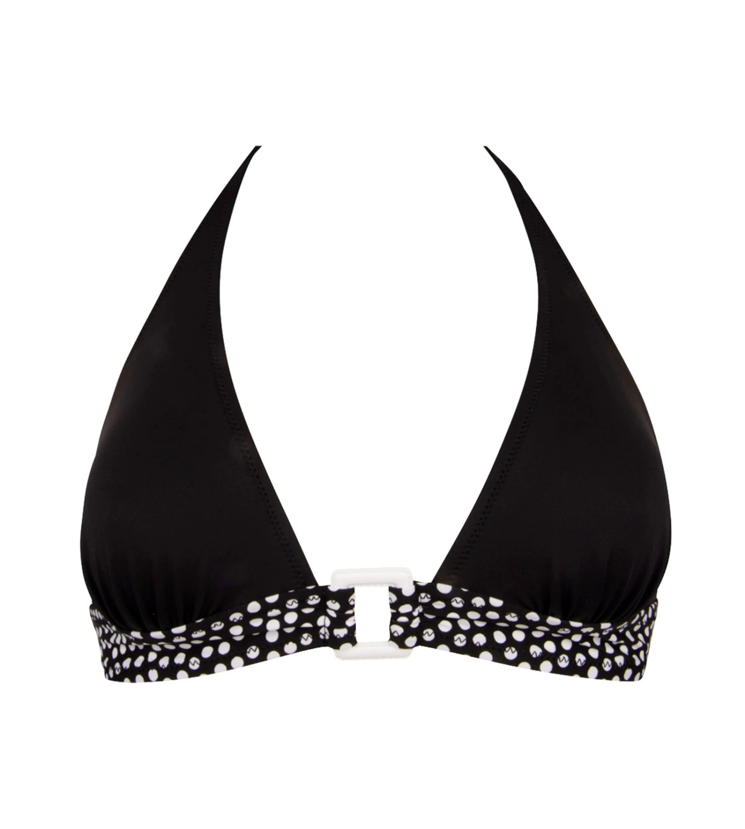 Haut De Bikini Triangle Mousse Pois Noir 1 Haut De Bikini Triangle Mousse Pois Noir