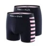 Eden Park Lot De 2 Boxers Classiques Marine Rose