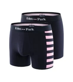 Eden Park Lot De 2 Boxers Classiques Marine Rose