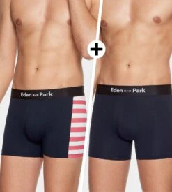 Eden Park Lot De 2 Boxers Classiques Sassy/ Marine