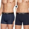 Eden Park Lot De 2 Boxers En Coton Marine