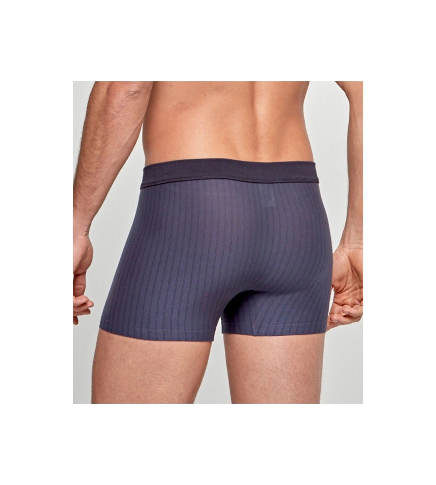 Lot De 2 Boxers Homme En Coton MARINE GRIS 3 Lot De 2 Boxers Homme En Coton MARINE GRIS – Image 3