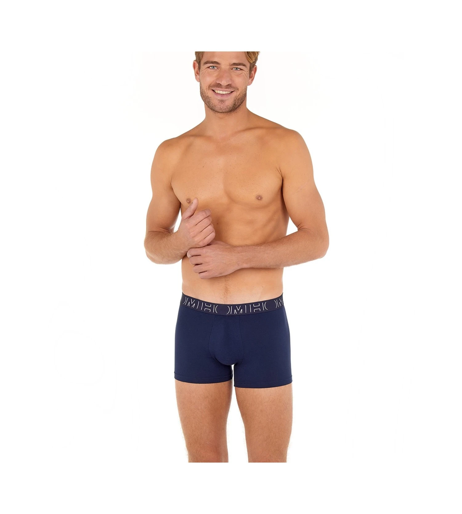 Hom Lot De 3 Boxers Alex En Coton Navy Print Grey 7 Hom Lot De 3 Boxers Alex En Coton Navy Print Grey – Image 7