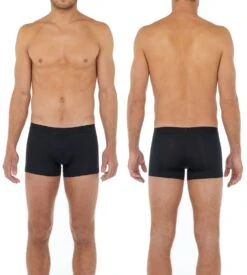Hom Lot De 3 Boxers En Coton Tonal Black Navy Grey -Sousvêtement Magasin lot de 3 boxers en coton tonal t002 black navy grey 4