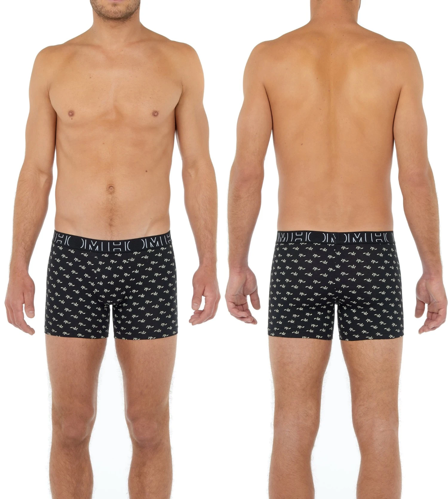 Hom Lot De 3 Boxers Longs Rayan BLACK PRINT GREY 4 Hom Lot De 3 Boxers Longs Rayan BLACK PRINT GREY – Image 4