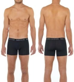 Hom Lot De 3 Boxers Longs Rayan BLACK PRINT GREY 10 Hom Lot De 3 Boxers Longs Rayan BLACK PRINT GREY -Sousvêtement Magasin lot de 3 boxers longs rayan t033 black print grey 4