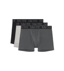 Hom Lot De 3 Boxers Patrick Black Grey Grey