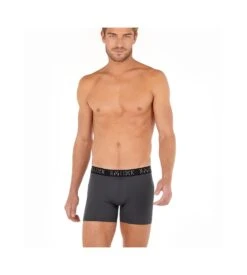 Hom Lot De 3 Boxers Patrick Black Grey Grey -Sousvêtement Magasin lot de 3 boxers patrick t017 black grey grey 7