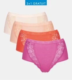 Lot De 4 Culottes Sloggi Chic Maxi Multicolore 11 Lot De 4 Culottes Sloggi Chic Maxi Multicolore -Sousvêtement Magasin lot de 4 culottes sloggi chic maxi v001 multiples colours 2