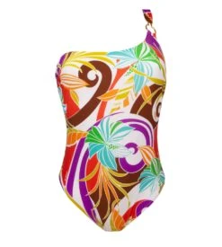 Maillot De Bain 1 Pièce Asymétrique Energie Soleil Mandarine Soleil