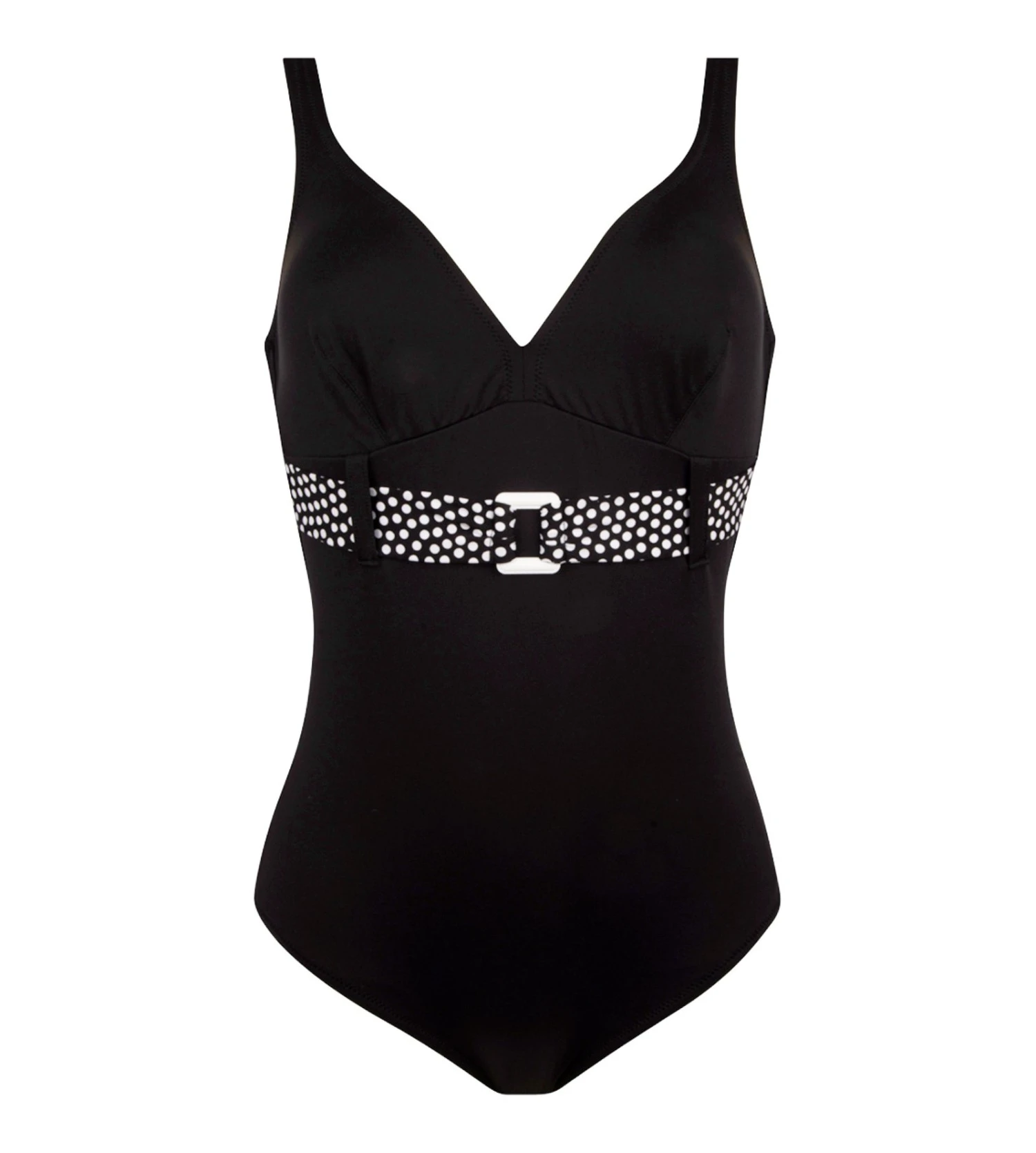 Maillot 1 Pièce Maintien Sans Armatures Pois Noir 1 Maillot 1 Pièce Maintien Sans Armatures Pois Noir