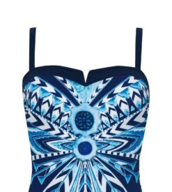 Maillot De Bain 1 Pièce Bandeau Marine Turquoise 26 -Sousvêtement Magasin maillot de bain 1 piece bandeau marine turquoise 26 1