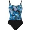 Maillot De Bain 1 Pièce Bleu Noir 926