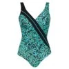 Maillot De Bain 1 Pièce Noir Turquoise 923
