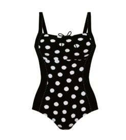 ANITA Maillot De Bain 1P à Pois Noir Blanc