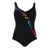 Sunflair Maillot De Bain 1P Cache Coeur NOIR MULTICOLOR