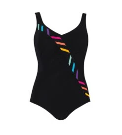 Sunflair Maillot De Bain 1P Cache Coeur NOIR MULTICOLOR