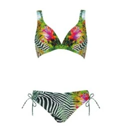 Maillot De Bain 2P Triangle Gris Multicolor 799