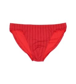 Hom Micro Slip Rayé En Microfibre Chic ROUGE