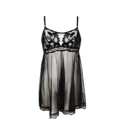 Nuisette Babydoll Glamour Couture Noir 4 Nuisette Babydoll Glamour Couture Noir -Sousvêtement Magasin nuisette babydoll glamour couture 0005 noir 1