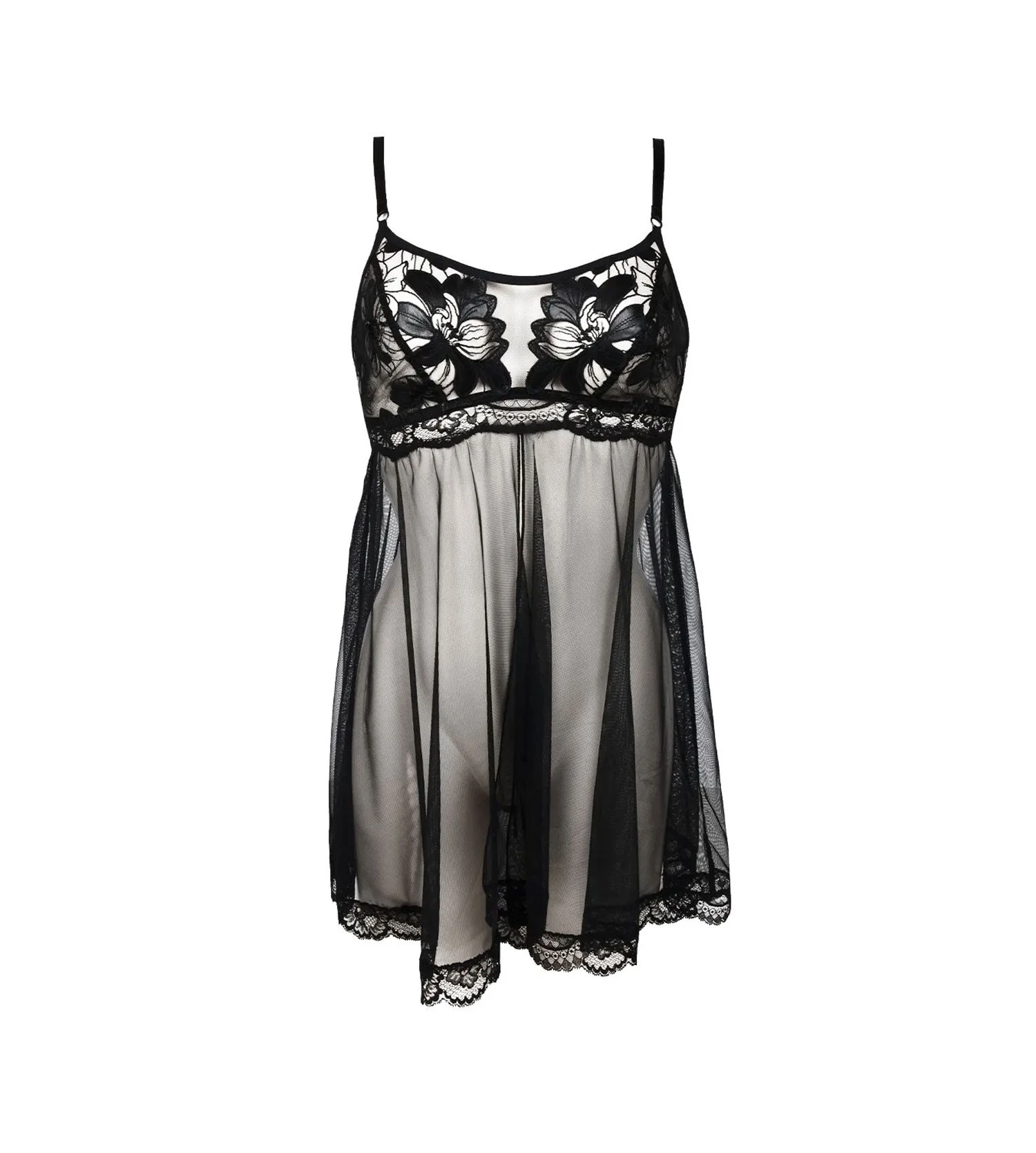 Nuisette Babydoll Glamour Couture Noir 2 Nuisette Babydoll Glamour Couture Noir – Image 2