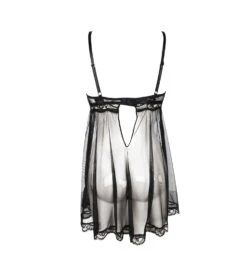 Nuisette Babydoll Glamour Couture Noir 5 Nuisette Babydoll Glamour Couture Noir -Sousvêtement Magasin nuisette babydoll glamour couture 0005 noir 2