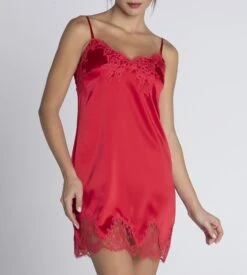 Nuisette Charme Splendeur Soie ROUGE -Sousvêtement Magasin nuisette charme splendeur soie rouge 3
