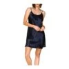 Nuisette En Satin Avec Laçage Dos Dark Navy