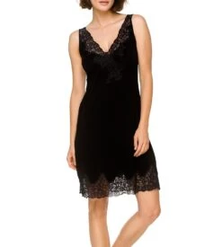 Nuisette En Satin Et Dentelle Black