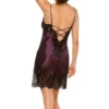 Nuisette Satin Avec Lacets Croisés Damson/ Black