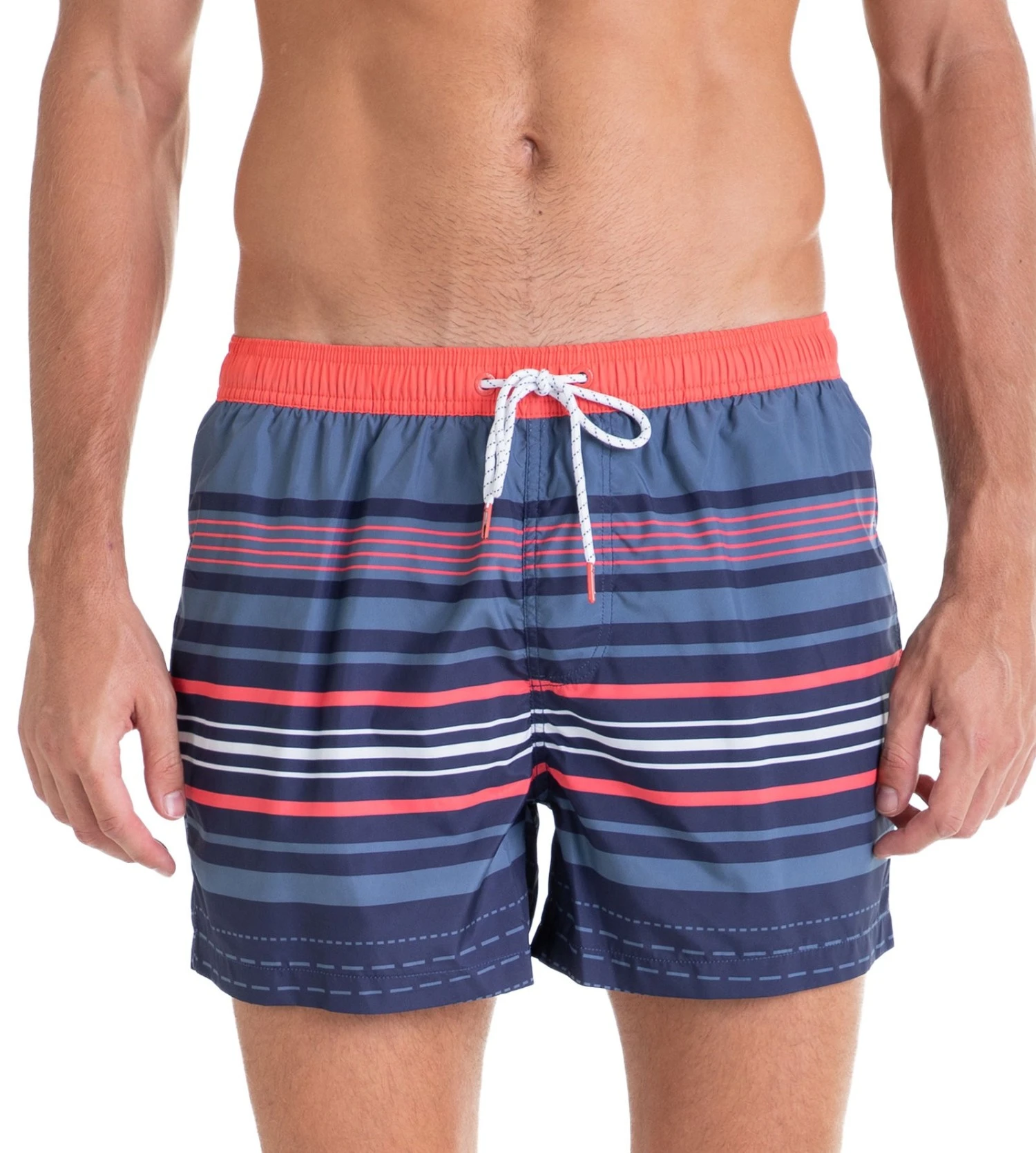 Short De Bain à Rayures B11 Bleu Marin 1 Short De Bain à Rayures B11 Bleu Marin