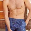 Short De Bain Imprimé B11 Bleu Marin