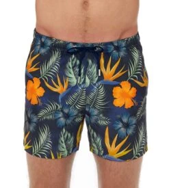 Hom Short De Plage Fleurs Tropicales Tiki Navy Print 8 Hom Short De Plage Fleurs Tropicales Tiki Navy Print -Sousvêtement Magasin short de plage homme tiki p0ra navy print 2