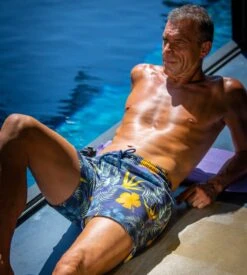 Hom Short De Plage Fleurs Tropicales Tiki Navy Print 9 Hom Short De Plage Fleurs Tropicales Tiki Navy Print -Sousvêtement Magasin short de plage homme tiki p0ra navy print 3