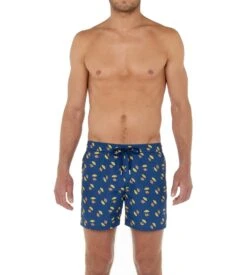 Hom Short De Plage Marcello I0RA Navy Print -Sousvêtement Magasin short de plage marcello i0ra navy print 4